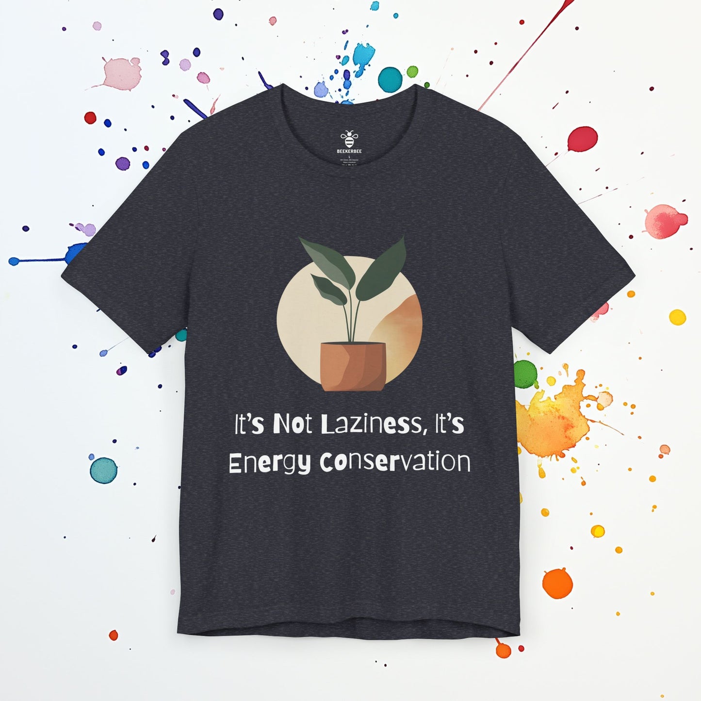 Energy Conservation T-Shirt | Funny Introvert Tee | Mental Health & Self-Care Humor