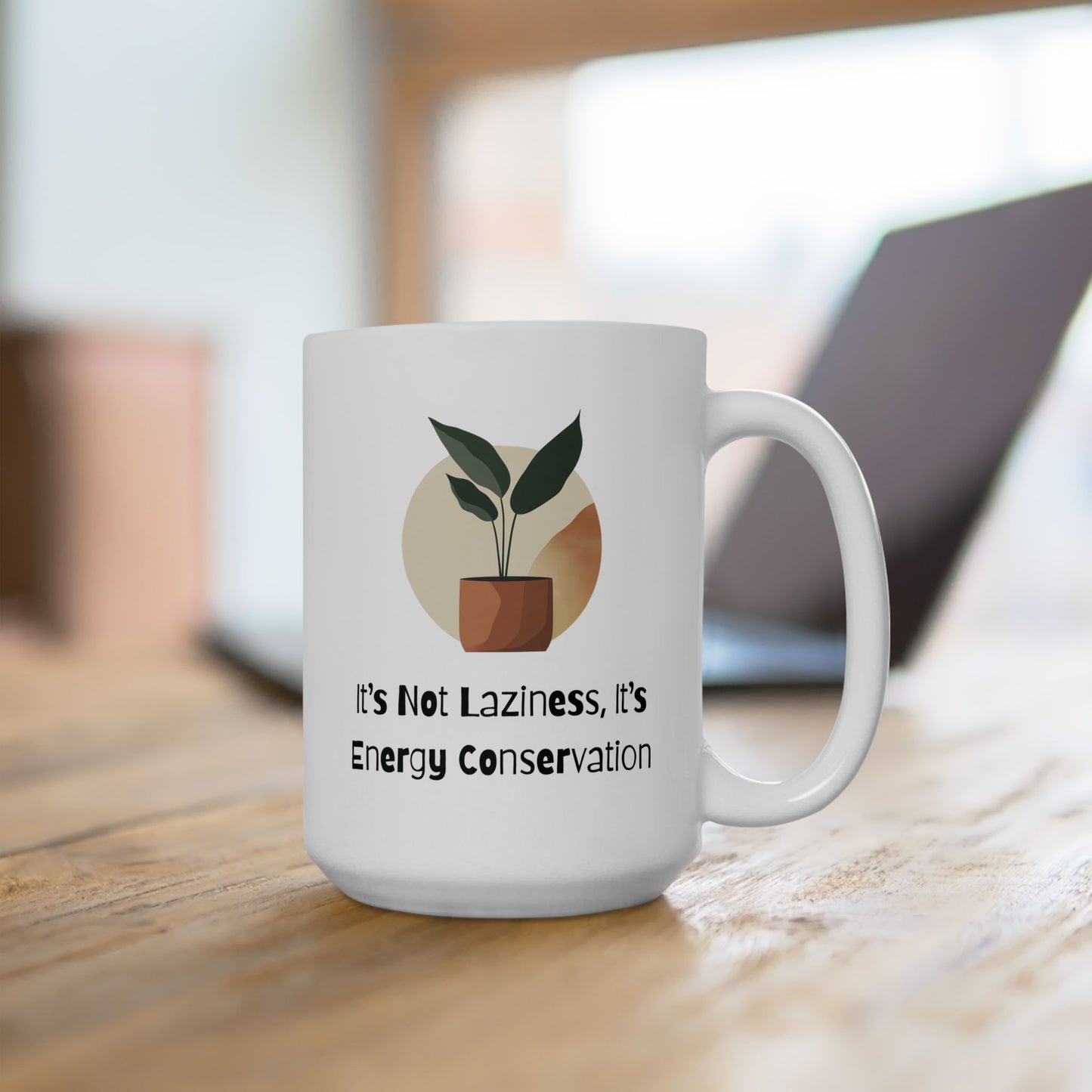 Energy Conservation Mug | Funny Coffee Cup | Introvert & Mental Health Humor Gift