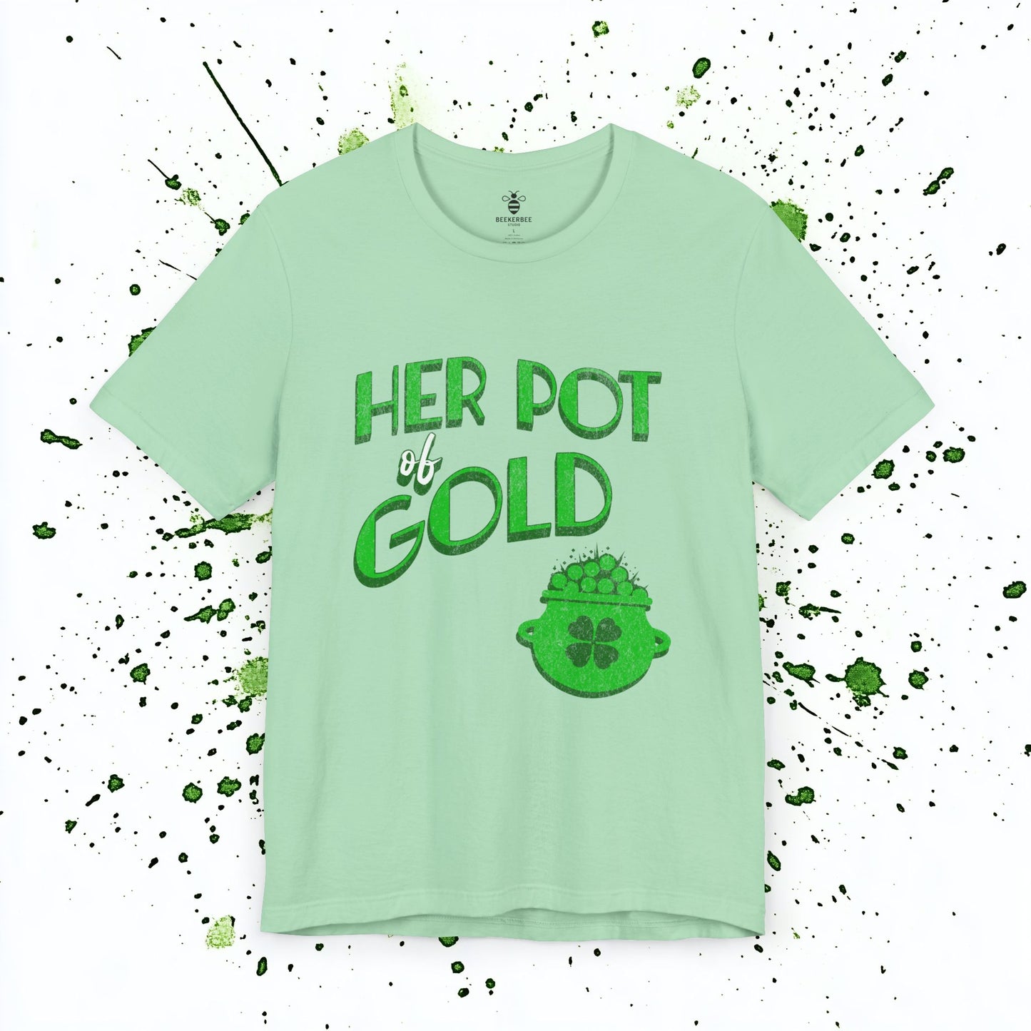 Her Pot of Gold – St Patricks Shirt for Couples (Unisex)