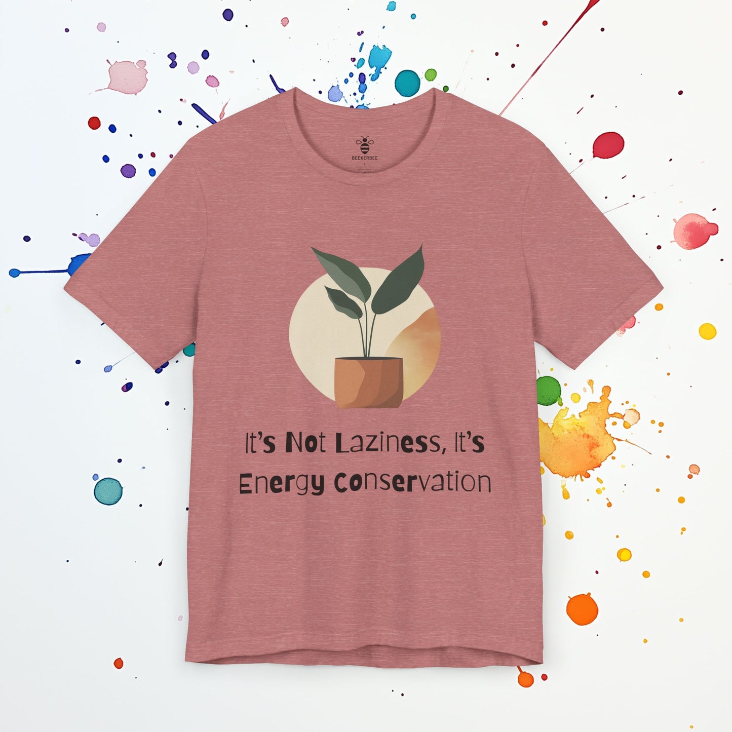 Energy Conservation T-Shirt | Funny Introvert Tee | Mental Health & Self-Care Humor