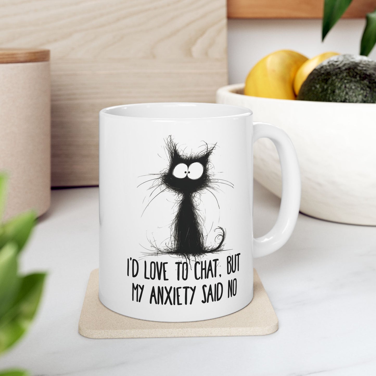 Anxiety Said No Mug | Funny Coffee Cup | Introvert & Social Anxiety Humor Gift