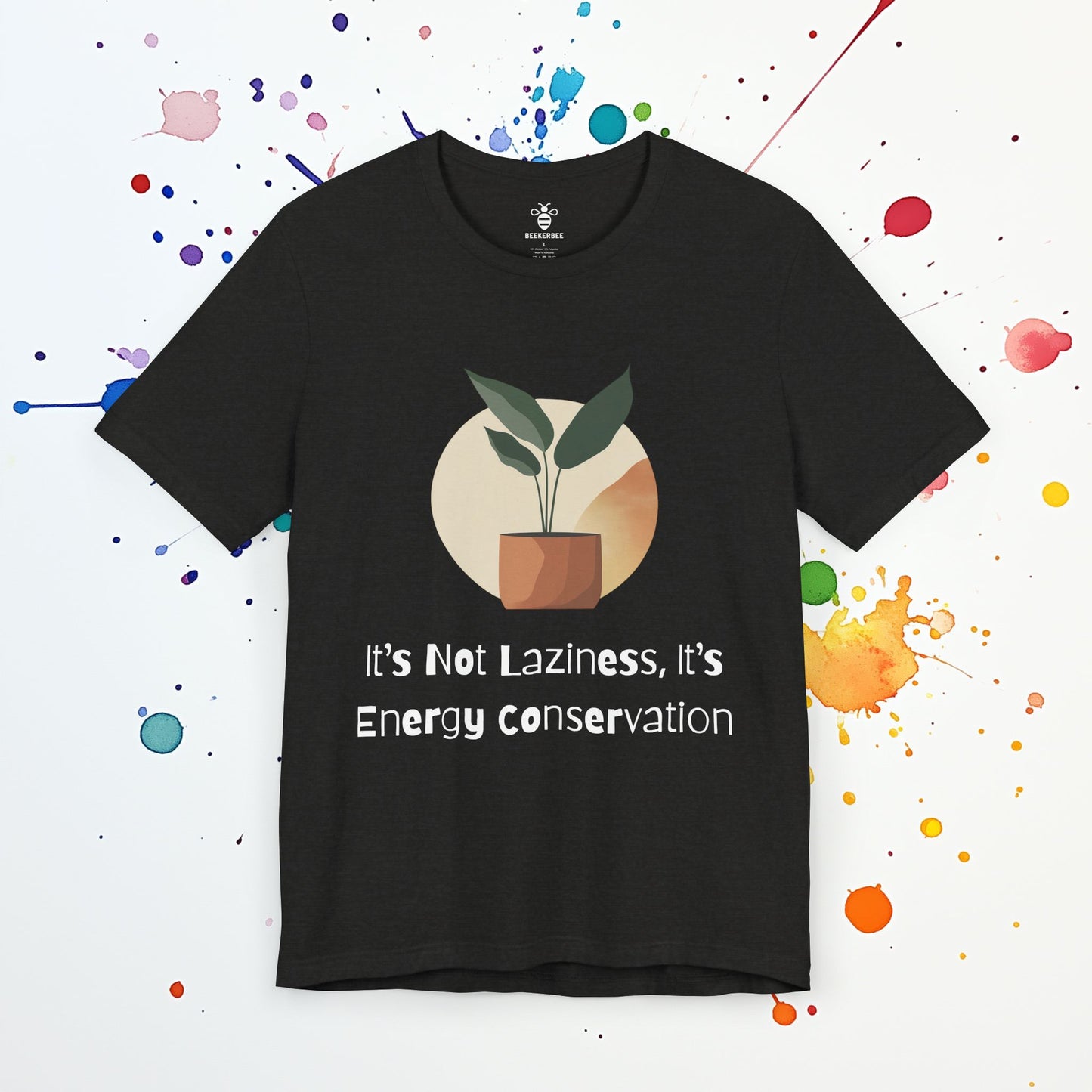 Energy Conservation T-Shirt | Funny Introvert Tee | Mental Health & Self-Care Humor