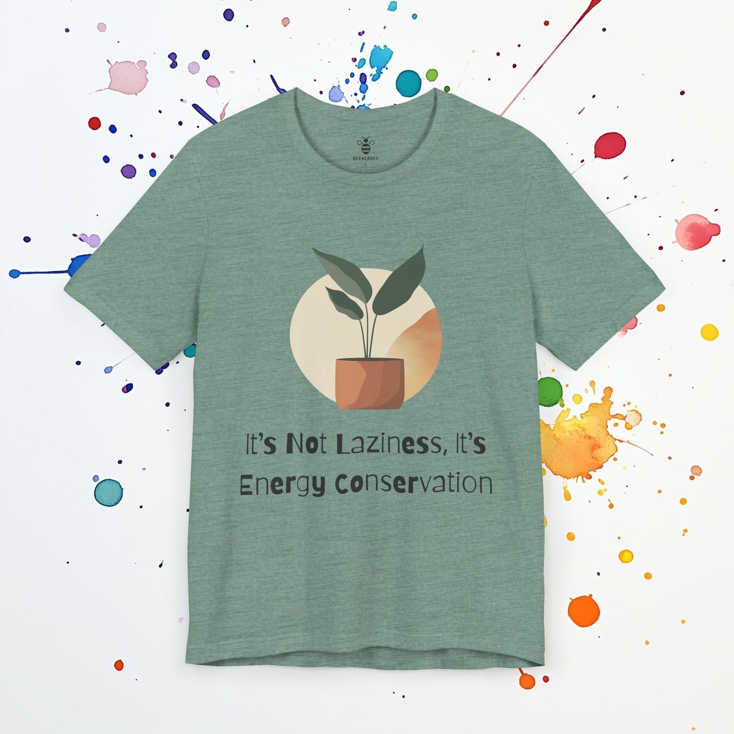 Energy Conservation T-Shirt | Funny Introvert Tee | Mental Health & Self-Care Humor