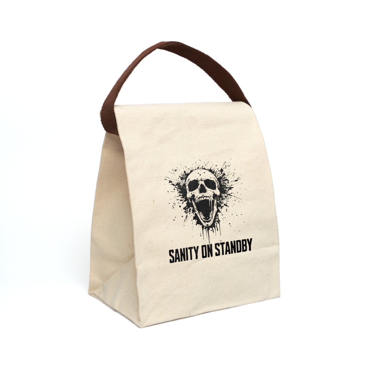 Sanity on Standby Lunch Bag | Funny Canvas Tote | Dark Humor & Mental Exhaustion Gift