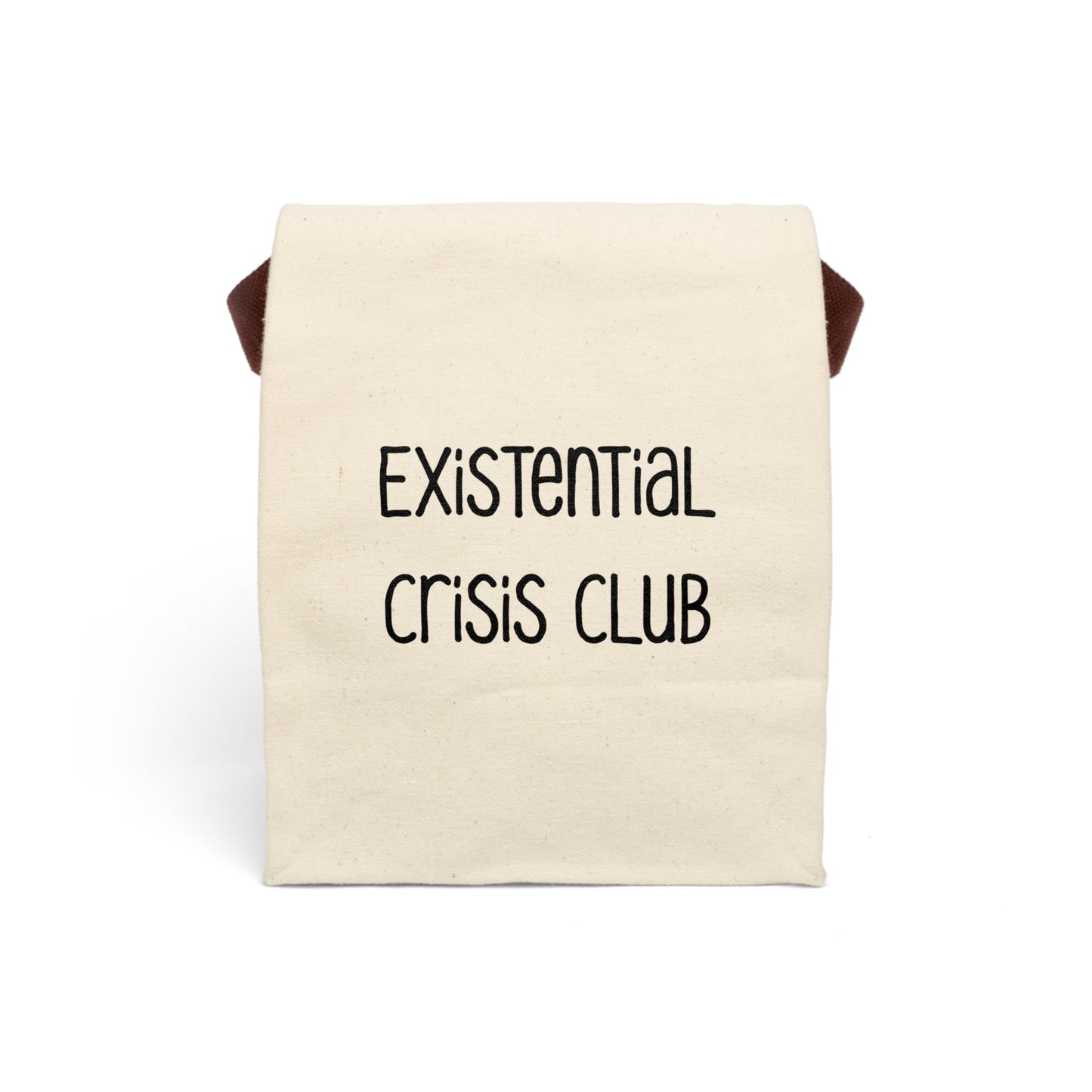 Existential Crisis Club Lunch Bag | Funny Canvas Tote | Overthinking & Philosophy Gift