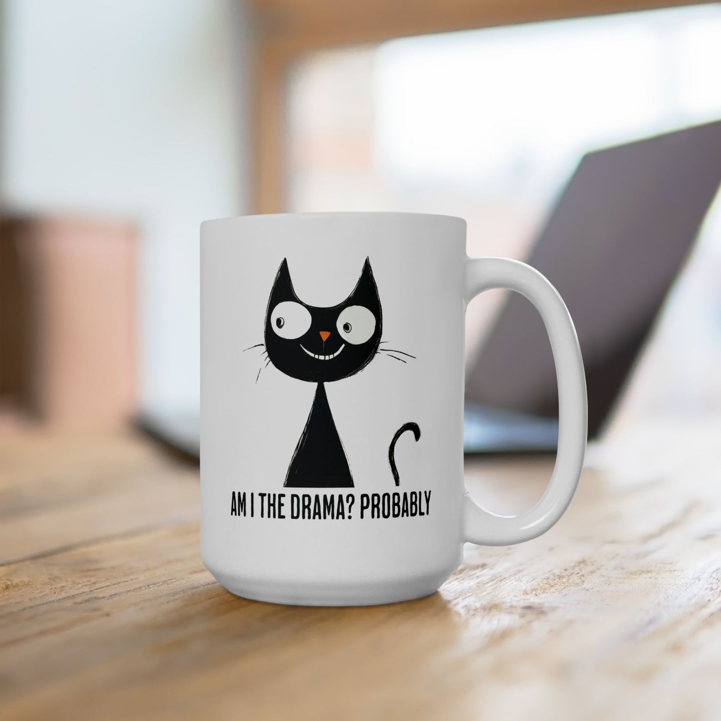 Am I the Drama? Mug | Funny Coffee Cup | Sarcastic & Chaotic Humor Gift