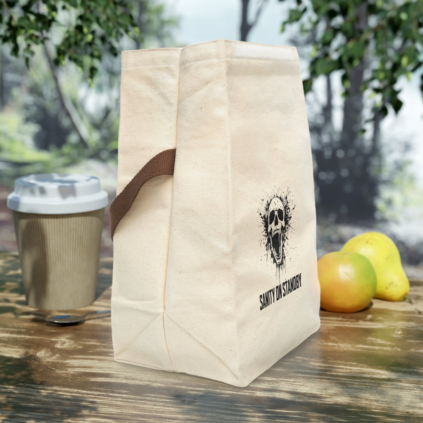 Sanity on Standby Lunch Bag | Funny Canvas Tote | Dark Humor & Mental Exhaustion Gift