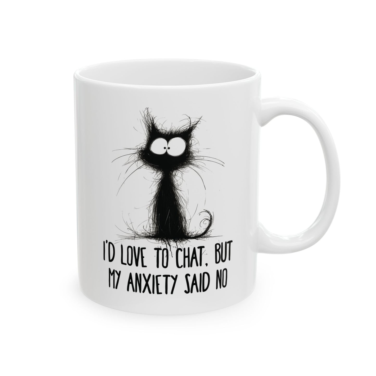 Anxiety Said No Mug | Funny Coffee Cup | Introvert & Social Anxiety Humor Gift