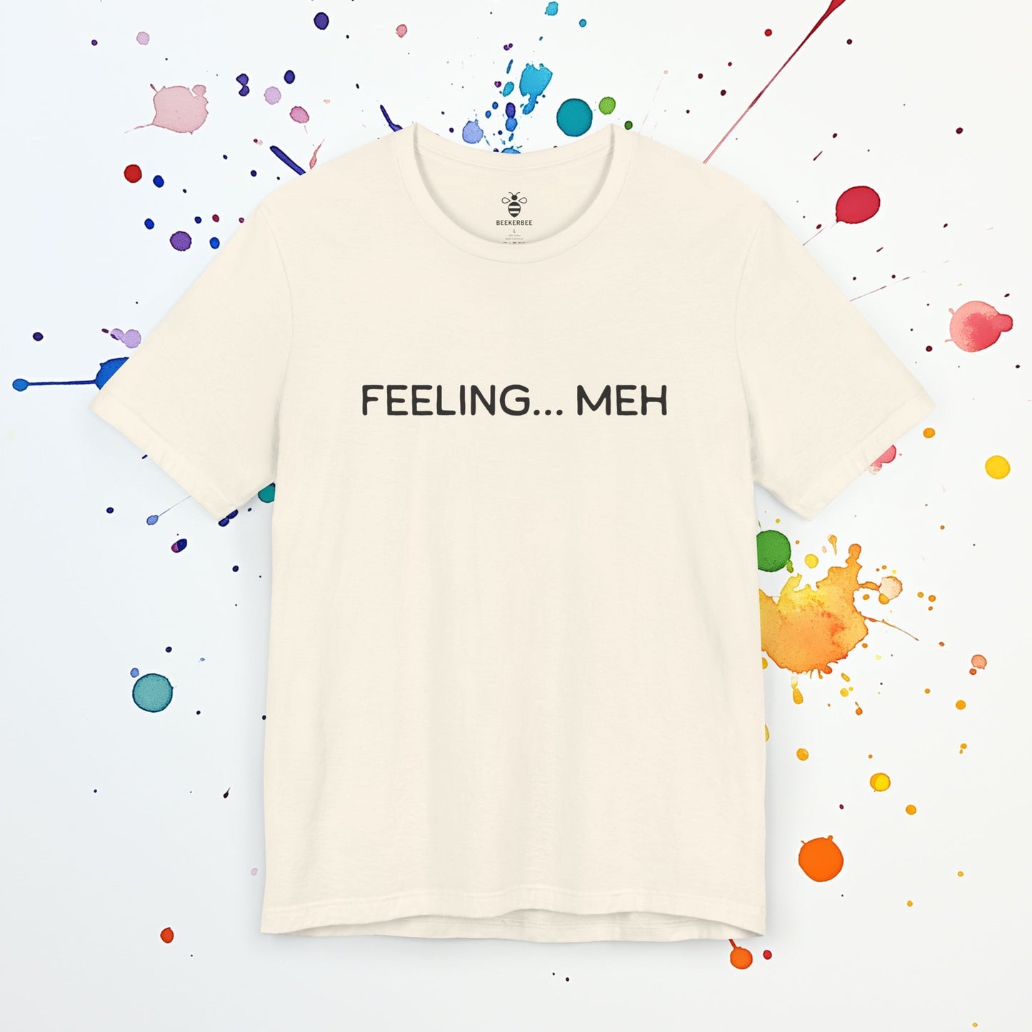 Feeling… Meh T-Shirt | Funny Sarcastic Tee | Mental Exhaustion & Burnout Humor