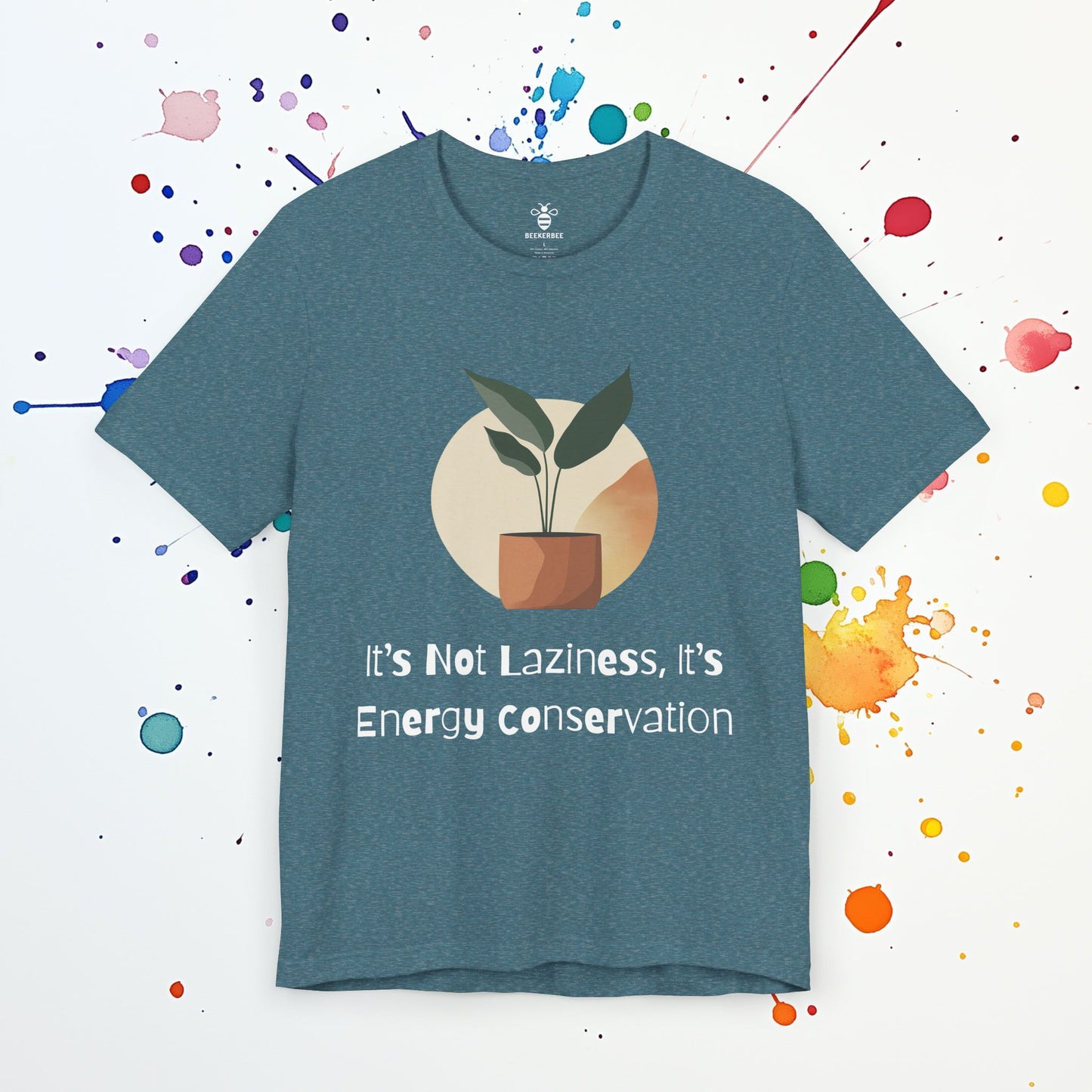 Energy Conservation T-Shirt | Funny Introvert Tee | Mental Health & Self-Care Humor