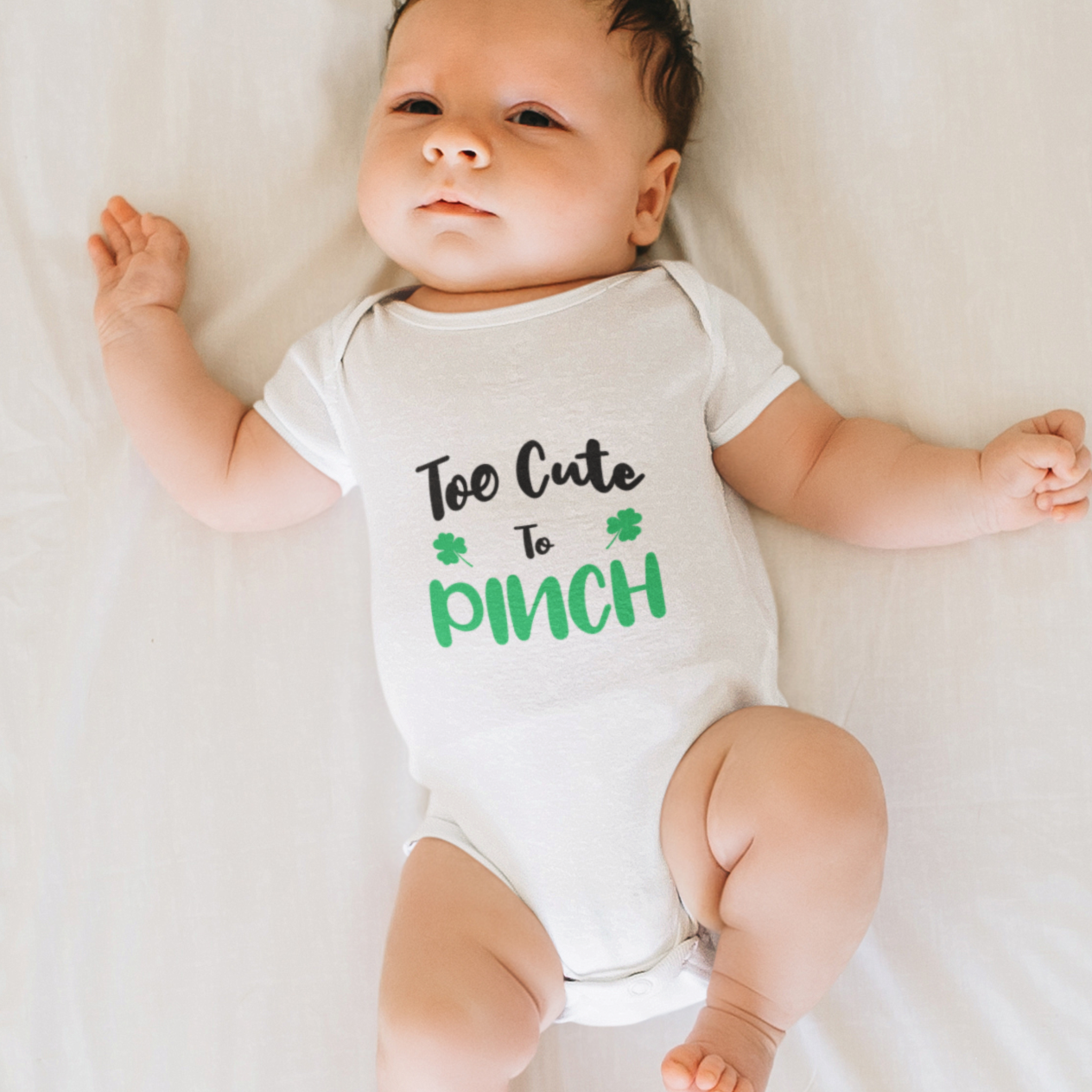 Too Cute to Pinch – St Patricks Baby Bodysuit