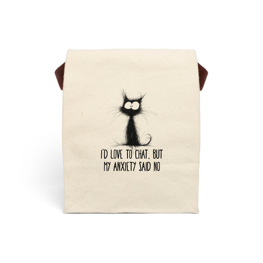Anxiety Said No Lunch Bag | Funny Canvas Tote | Introvert & Social Anxiety Gift
