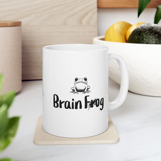 Brain Frog Mug | Funny Coffee Cup | ADHD & Brain Fog Humor Gift