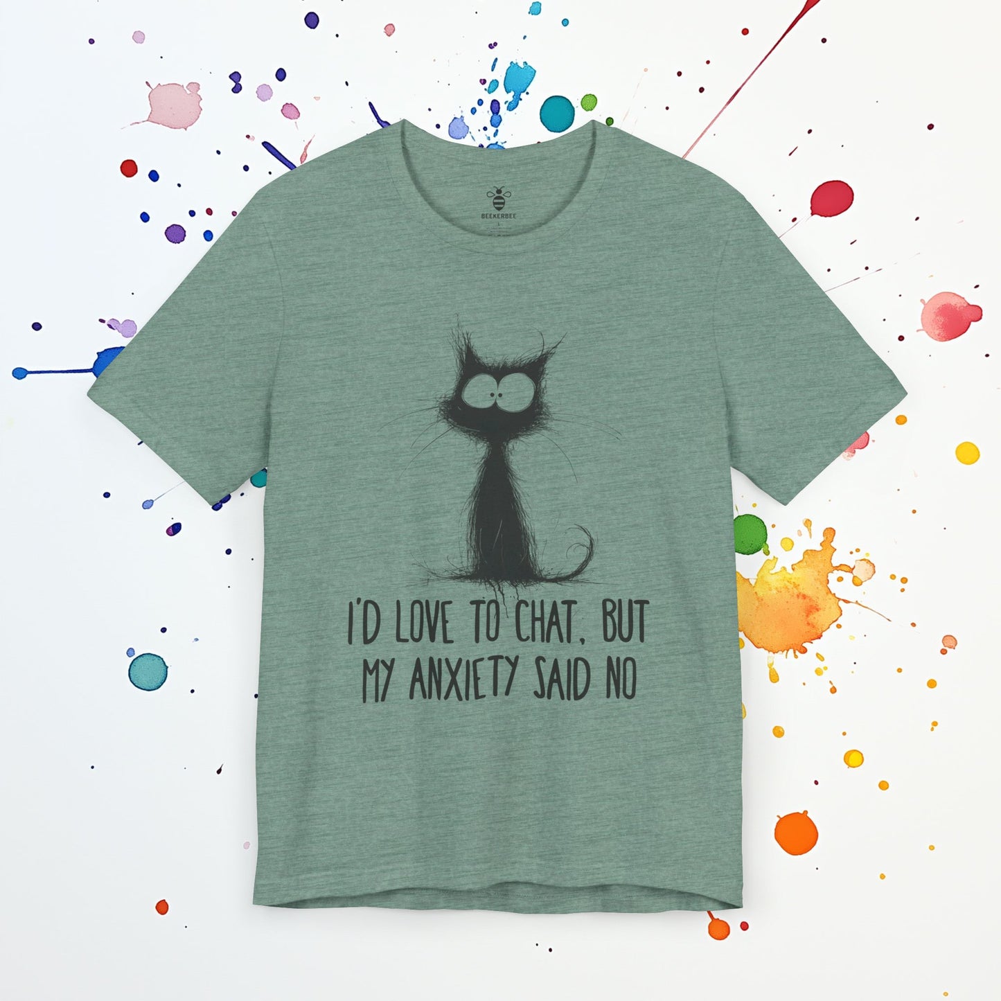 Anxiety Said No T-Shirt | Funny Introvert Tee | Social Anxiety & Overthinking Humor