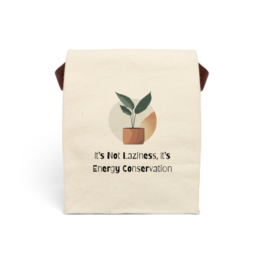 Energy Conservation Lunch Bag | Funny Canvas Tote | Self-Care & Mental Health Gift