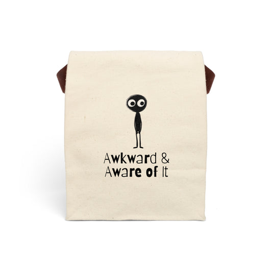 Awkward & Aware of It Lunch Bag | Funny Social Anxiety Tote | Quirky Introvert Gift
