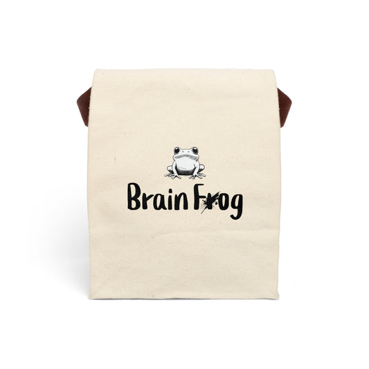 Brain Frog Lunch Bag | Funny Canvas Tote | ADHD & Mental Exhaustion Gift