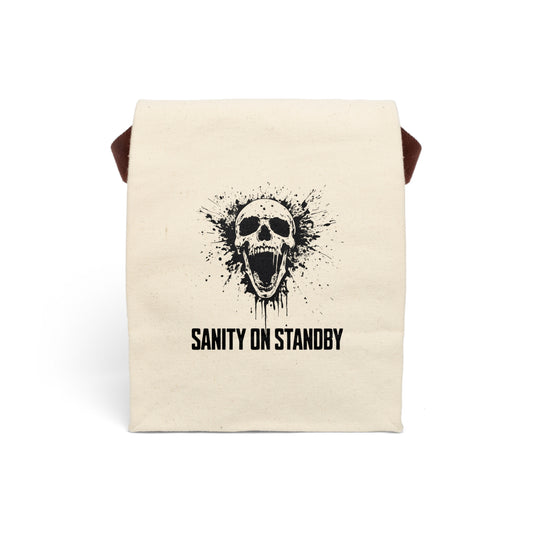Sanity on Standby Lunch Bag | Funny Canvas Tote | Dark Humor & Mental Exhaustion Gift