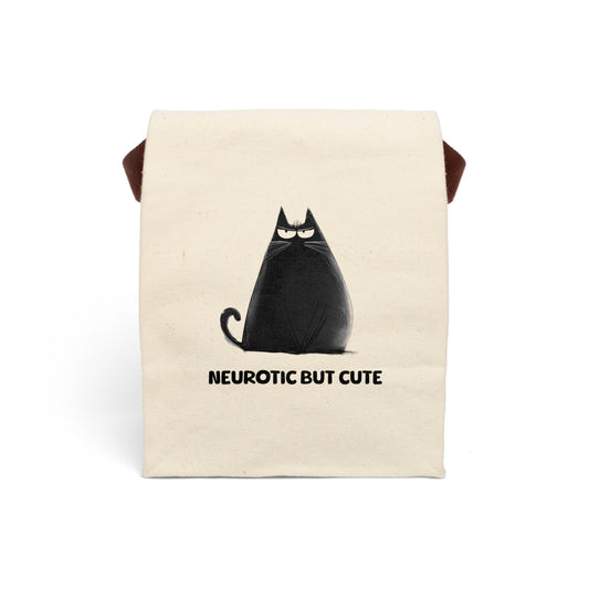 Neurotic But Cute Lunch Bag | Funny Cat Tote | Anxious but Adorable