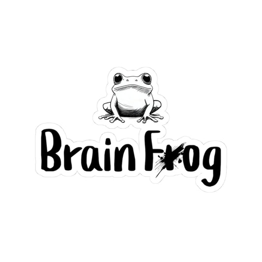 Brain Frog Sticker | Funny Vinyl Decal | ADHD & Brain Fog Humor