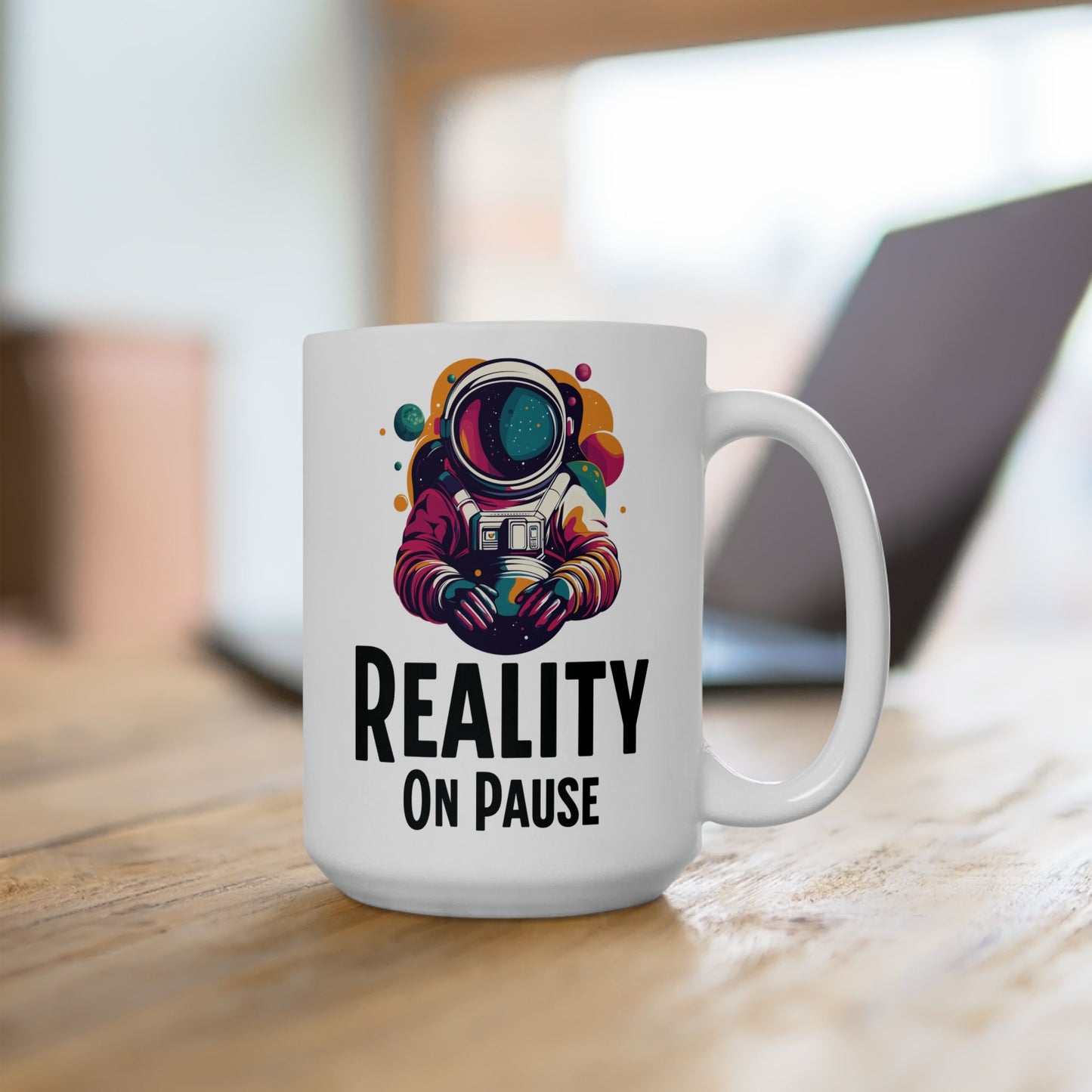 Reality On Pause Ceramic Coffee Mug – Funny Mental Health Gift